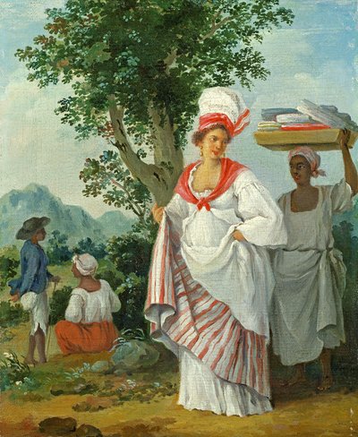 West Indian Creole Woman with Her Black Servant, c.1780 by Agostino Brunias